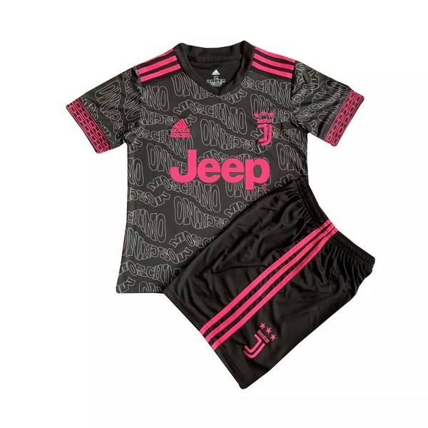 Trikot Juventus Besondere Kinder 2021-22 Schwarz Pink Fussballtrikots Günstig